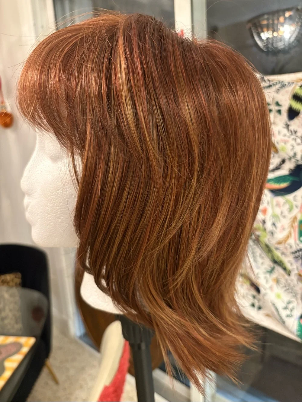 RENE OF PARIS Bailey Synthetic Wig! Mid length Shag! Nearly NEW! Irish Spice!